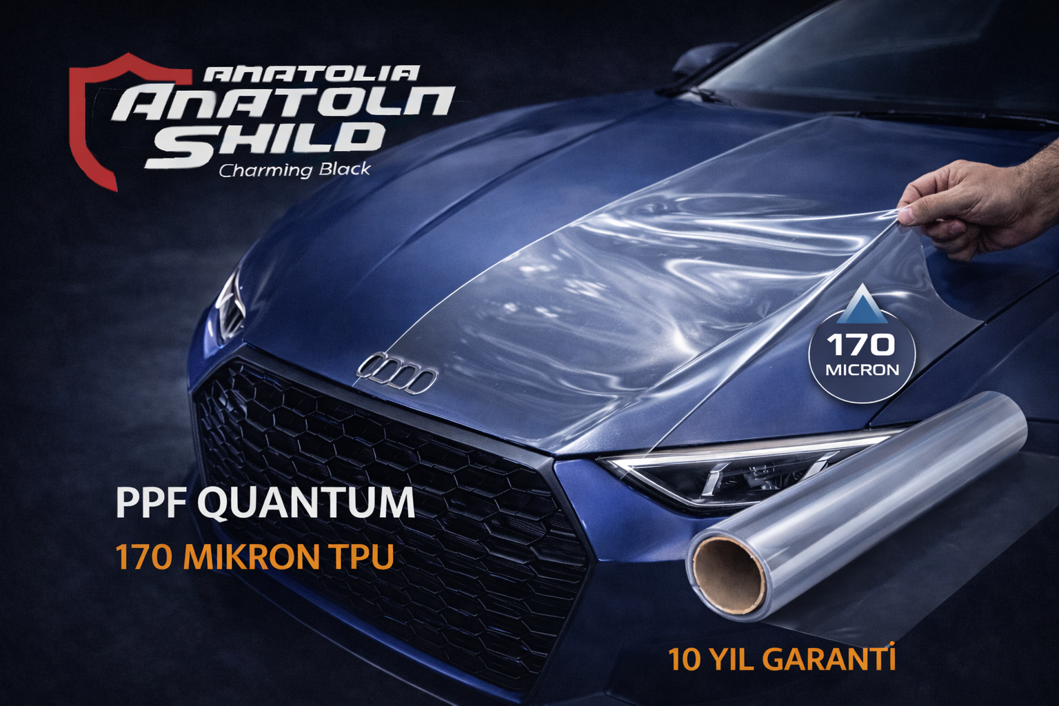 PPF Quantum 170 Mikron – 10 Yıl Garantili Boya Koruma Filmi