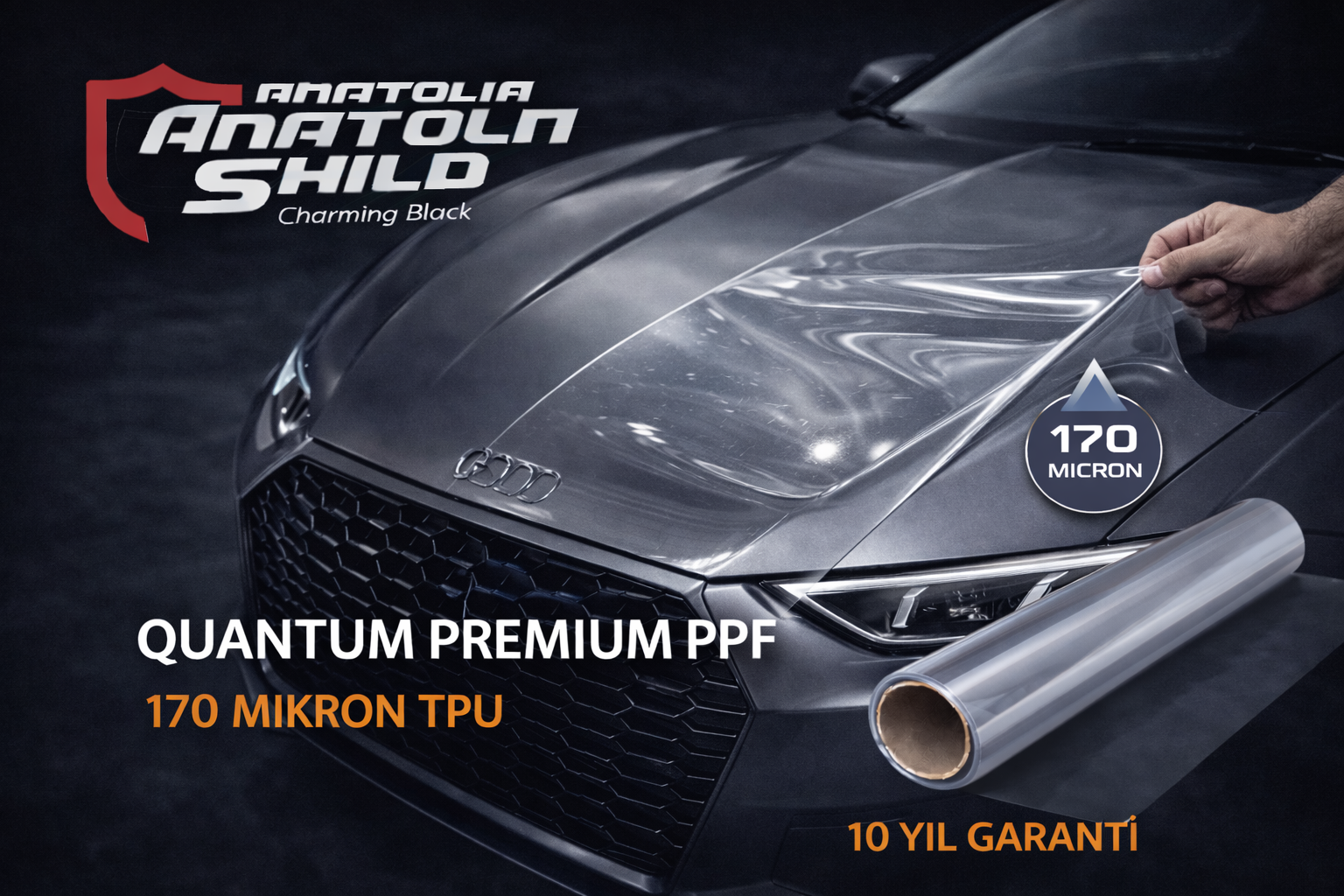 Quantum Premium PPF 170 Mikron – 10 Yıl Garantili Boya Koruma Filmi