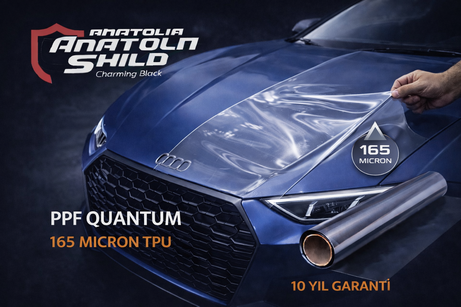 PPF Quantum 165 Mikron – 10 Yıl Garantili Boya Koruma Filmi
